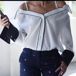 Pixie Market off shoulder cuff blouse